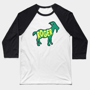 Roger Federer GOAT Baseball T-Shirt